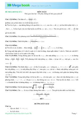 Đề thi thử Toán 12 - Số 2